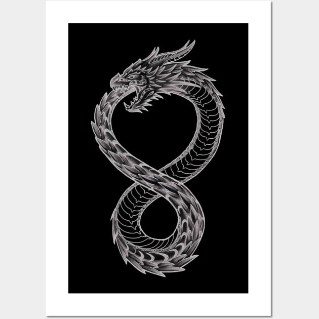 C000016397 - Ouroboros Takeshi Kovacs Tattoo Altered Carbon Wall Art by Bevatron